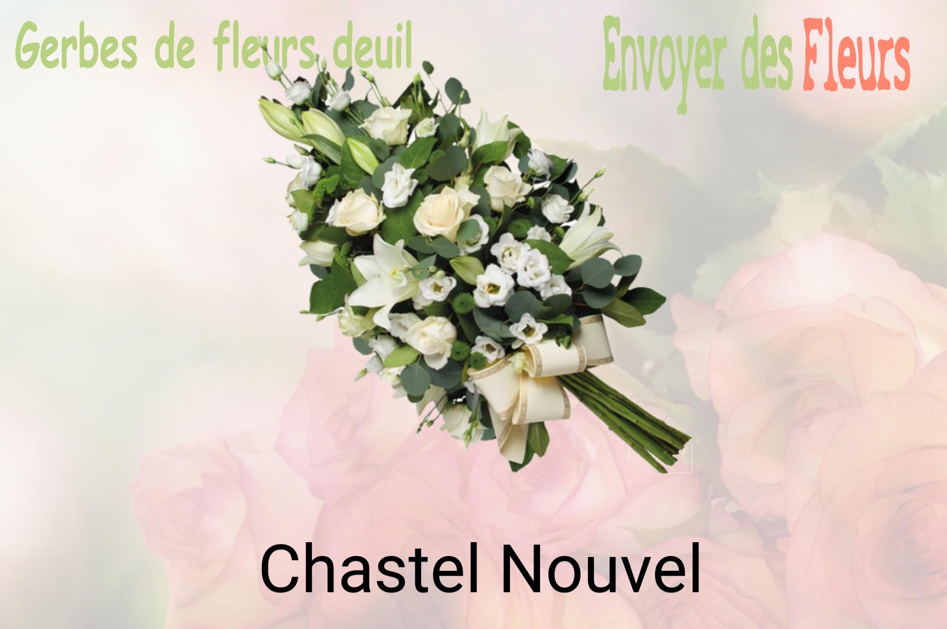 Gerbe de fleurs de deuil livrée à Chastel-Nouvel